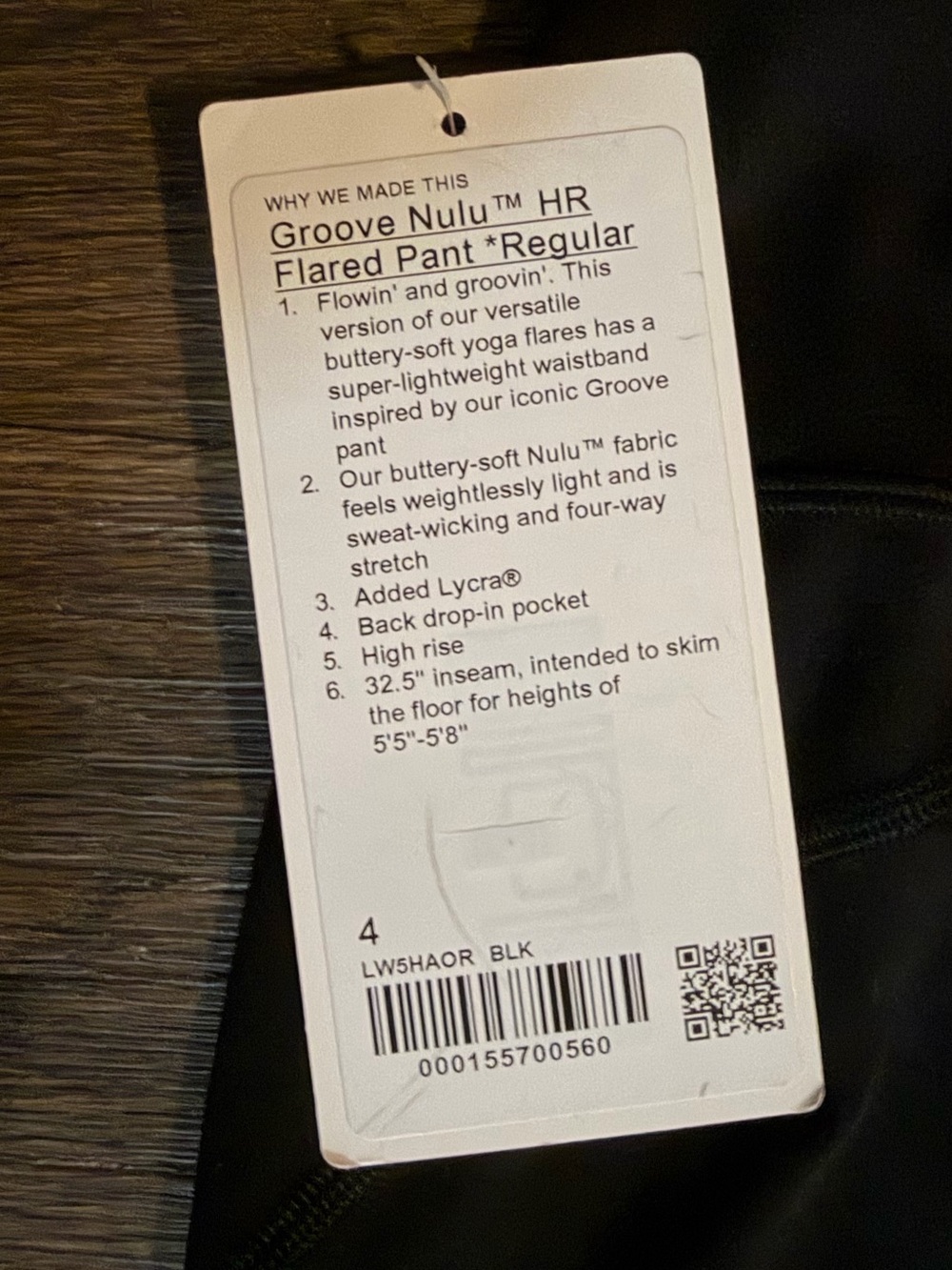 NWT Lululemon Size 4 Groove Nulu High Rise Black Flared Leggings Regular 32.5" - Picture 3 of 9